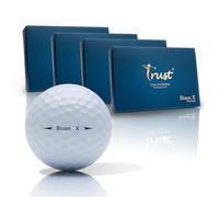 Trust Golf Balles de Golf série Bison - 3 pièces avec Coque en uréthane et Noyau réactif, pour des frappes Longues, Droites et Un arrêt précis, Alliant Distance et contrôle - Boîte de 12 ou 48 balles