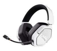 Trust GXT 1493W Ravox Casque Gaming sans Fil Bluetooth + 2.4 GHz pour PS5 PS4 Switch PC Mobile, Pilotes 50mm, Batterie 70 Heures, Faible Latence, Casque Gamer Over-Ear avec Microphone, Blanc