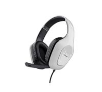 Trust GXT 415PS ZIROX Casque Gaming Filaire Arceau Binaural Noir/Blanc, Transducteurs 50mm, 20-20000Hz, Connecteur 3.5mm, Câble 1.2m, Compatible Windows/macOS/Android/iOS