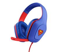 GXTrust Casque gamer GXT 415SM Zirox Licence Superman 50mm Jack 3.5mm Micro Fil 1,2m Bleu