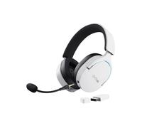 Trust Casque Gaming GXT 491W Fayzo – Sans fil (BT+2.4GHz), 7.1, 22h, Micro antibruit, Blanc