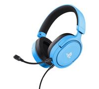Trust Gaming GXT 498B Forta Casque PS5 Licence Officielle pour PlayStation 5, Pilotes de 50 mm, Arceau Réglable, Câble de 1,2 m, Casque Gaming PS4 Over Ear avec Microphone Détachable, Bleu