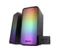 Enceintes PC 2.0 RGB - TRUST - GXT 611 Wezz - Éclairage LED multicolore - Son stéréo clair - Alimentation USB - Gaming Noir