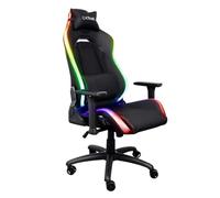 Trust Siège gaming GXT 719 Ruya Noir – Simili‑cuir, Dossier 90–180°, Accoudoirs 3D, RGB