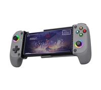 Trust GXT 735G Mylox Manette pour Telephone Portable Bluetooth pour Android/Iphone / PS5 / Xbox/Mobile, 12h d'Autonomie, Double Vibration, Ėclairage RGB, Manette Smartphone Sans Fil, Gris