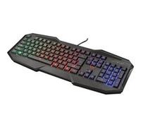 Trust GXT 830-RW Avonn USB Italien Noir - Claviers (Standard, Avec fil, USB, Clavier à membrane, LED RGB, Noir)