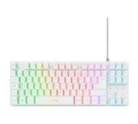 Trust GXT 833PS Thado TKL clavier Gaming USB AZERTY Français Blanc