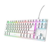 Trust GXT 833W Thado TKL clavier Gaming USB QWERTY Espagnole Blanc