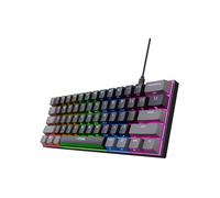 Trust GXT 867 Acira - Clavier Gaming Mécanique 60% USB Français - Rétroéclairage RGB - 61 Touches - Câble USB-C amovible - Compatible Windows/macOS/ChromeOS