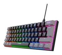 Trust GXT 867 ACIRA - Clavier - mécanique - 60% - mini - rétroéclairé - USB - AZERTY - Français - commutateur : Outemu Red - noir - boîte en carton Noir G