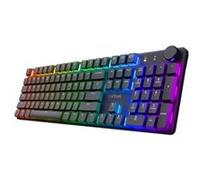 Trust GXT 868 Torix Premium - Clavier - mécanique - full size - rétroéclairé - sans fil - 2.4 GHz, USB-C - QWERTY - US - commutateur : Huano White Linear - noir G