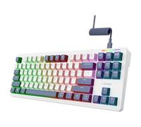 Trust GXT 872 Xyra clavier Gaming USB AZERTY Français Blanc