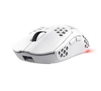 Trust Gaming GXT 929W Helox Souris Gaming sans Fil Ultralégère 75g, 80h de Batterie, Récepteur Micro-USB 2,4 GHz, DPI Réglable 800-4800, Souris Gamer Rechargeable LED PC Ordinateur - Blanc