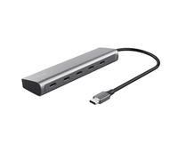 Trust Halyx 5 Ports Hub USB C, 4X USB-C et Port d'alimentation PD USB-C 100 W, Vitesse 5 Gbps, Data Hub, Adaptateur USB C, Multiport Concentrateur USB pour PC, Ordinateur Portable - Argent