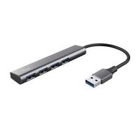 Trust Hub USB Halyx 3.2 Gen 1 – 4 ports USB‑A 5 Gbps – Compact Gris