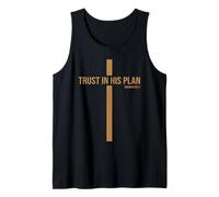 Trust in His Plan Jeremiah 29:11 Verse de la Bible Word Art Croix Débardeur