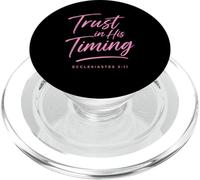Trust in His Timing Verse de la Bible Foi Écriture Jésus-Christ PopSockets PopGrip pour MagSafe