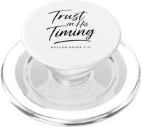 Trust in His Timing Verse de la Bible Foi Écriture Jésus-Christ PopSockets PopGrip pour MagSafe