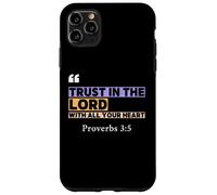 Trust in the Lord - Proverbes 3:5 Design rétro avec verset biblique Coque pour iPhone 11 Pro Max