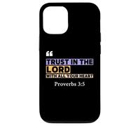 Trust in the Lord - Proverbes 3:5 Design rétro avec verset biblique Coque pour iPhone 12/12 Pro