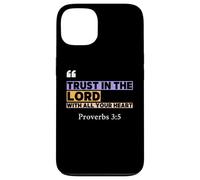 Trust in the Lord - Proverbes 3:5 Design rétro avec verset biblique Coque pour iPhone 13