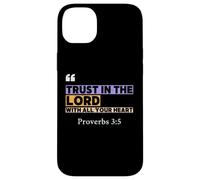 Trust in the Lord - Proverbes 3:5 Design rétro avec verset biblique Coque pour iPhone 14 Plus