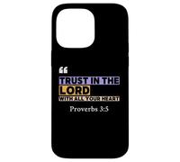 Trust in the Lord - Proverbes 3:5 Design rétro avec verset biblique Coque pour iPhone 14 Pro Max