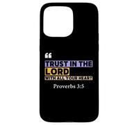 Trust in the Lord - Proverbes 3:5 Design rétro avec verset biblique Coque pour iPhone 15 Pro Max