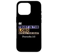 Trust in the Lord - Proverbes 3:5 Design rétro avec verset biblique Coque pour iPhone 16 Pro