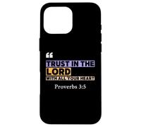 Trust in the Lord - Proverbes 3:5 Design rétro avec verset biblique Coque pour iPhone 16 Pro Max