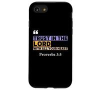 Trust in the Lord - Proverbes 3:5 Design rétro avec verset biblique Coque pour iPhone SE (2020) / 7 / 8