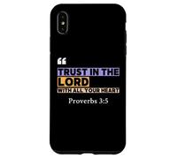 Trust in the Lord - Proverbes 3:5 Design rétro avec verset biblique Coque pour iPhone XS Max