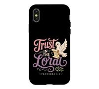 Trust in The Lord Proverbs 3:5 Verse biblique chrétienne Coque pour iPhone X/XS