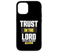 Trust in The Lord Proverbs 3:5 Verse biblique Foi chrétienne Coque pour iPhone 12/12 Pro