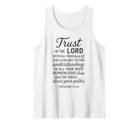Trust in The Lord Scripture Verse de la Bible Proverbes 3:5 6 Prier Débardeur