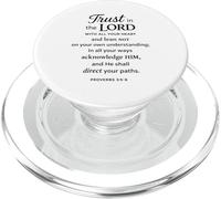 Trust in The Lord Scripture Verse de la Bible Proverbes 3:5 6 Prier PopSockets PopGrip pour MagSafe
