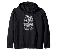 Trust in The Lord Scripture Verse de la Bible Proverbes 3:5 6 Prier Sweat à Capuche