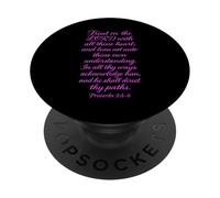 Trust in The Lord Scripture Verse de la Bible Proverbes 3:5 Prière PopSockets PopGrip Adhésif