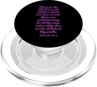 Trust in The Lord Scripture Verse de la Bible Proverbes 3:5 Prière PopSockets PopGrip pour MagSafe
