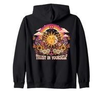 Trust in Yourself Sun Moon Graphique Hippie rétro années 70 Sweat à Capuche