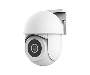 Trust IPCAM-3900 Camera de Surveillance 360° Exterieure avec Vision Nocturne, Lumière/Sirène/Microphone Intégrés, Détection Humaine, Camera WiFi avec Application, Blanc