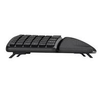 Trust Keyra - Clavier - full size - sans fil - 2.4 GHz, Bluetooth - AZERTY - Français - noir - boîte Noir