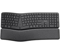 Trust Keyra ERGO Wireless Multi Keyboard DE Bluetooth, sans fil Clavier ergonomique allemand, QWERTZ noir