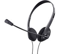 Trust Kopfhörer Headset Schwarz Micro-casque supra-auriculaire filaire noir ordinateur