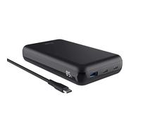Trust Laro Batterie Externe Ordinateur Portable 100W Power Bank 20000mAh 2X USB-C 1x USB-A, Chargeur Portable Rapide Powerbank iPhone Macbook iPad Steam Deck Xiaomi Dell ASUS Lenovo HP