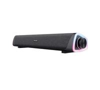 Trust Liro Barre de Son PC 12W avec Éclairage LED RGB, Noir | Enceinte PC Stéréo, Connexion Audio 3.5mm, Alimentation USB, Haut Parleur PC Compact Ordinateur Portable Tablet TV