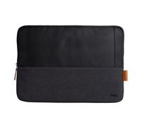 Trust Lisboa Housse Ordinateur Portable 16 Pouces, Pochette en Plastique Recyclé, Sacoche Voyage PC Homme Femme Collège Loisir Affaire Travail Lenovo ASUS HP Dell Acer MacBook - Noir
