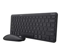 Trust Lyra Clavier Sans Fil et Souris Set, QWERTY Layout, Clavier Bluetooth, 84% Matériel Recyclé, Batterie Rechargeable, Multi-Device, PC, Ordinateur Portable, Mac, Tablette, iPad, Android, iOS -
