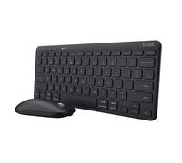 Trust Lyra Clavier Souris Incluse RF sans Fil + Bluetooth QWERTZ Allemand Noir
