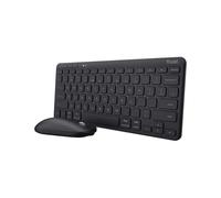 Trust Lyra Ensemble clavier et souris Bluetooth, disposition britannique QWERTY, 84 % de plastiques recyclés, rechargeable multi-appareils sans fil, clavier et souris pour PC, ordinateur portable, Mac